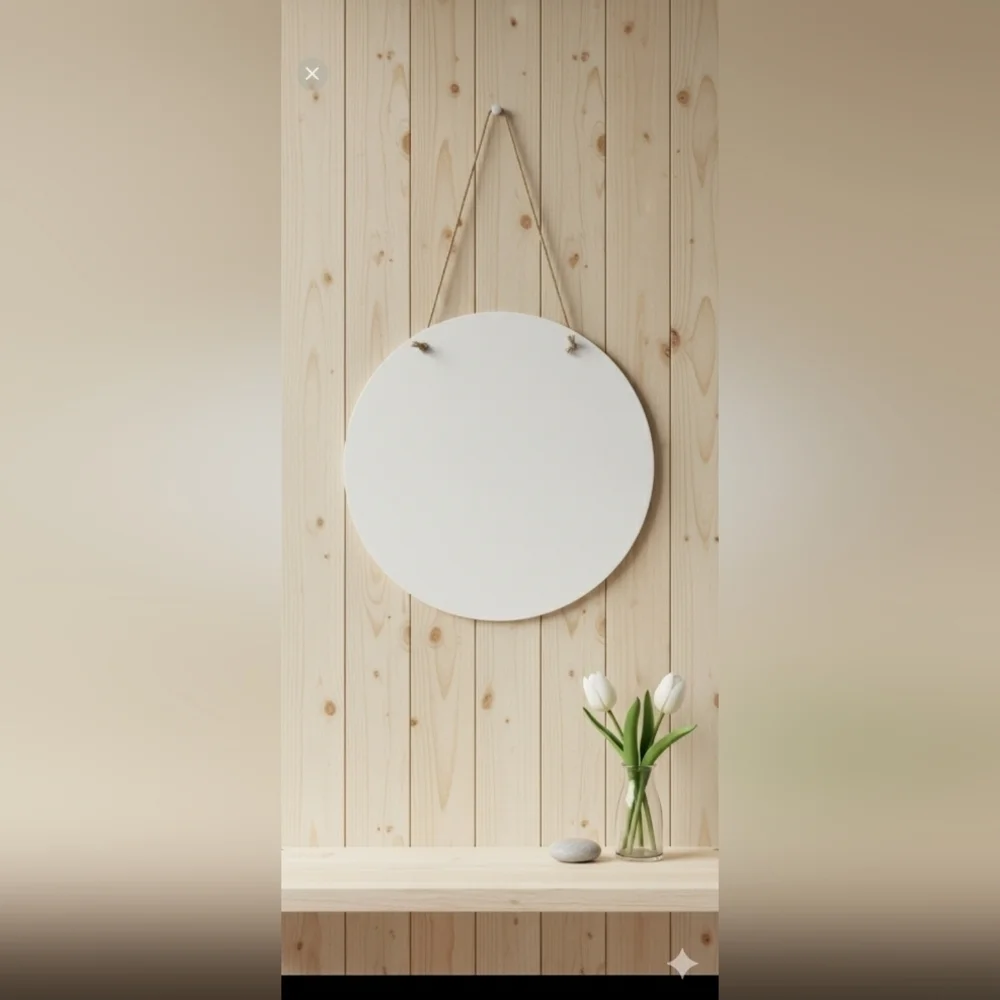 Hello Spring Door Sign Welcome Door Sign Round Decorative Wall Sign 11.5